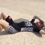Adam Newton relaxing after a hard Session